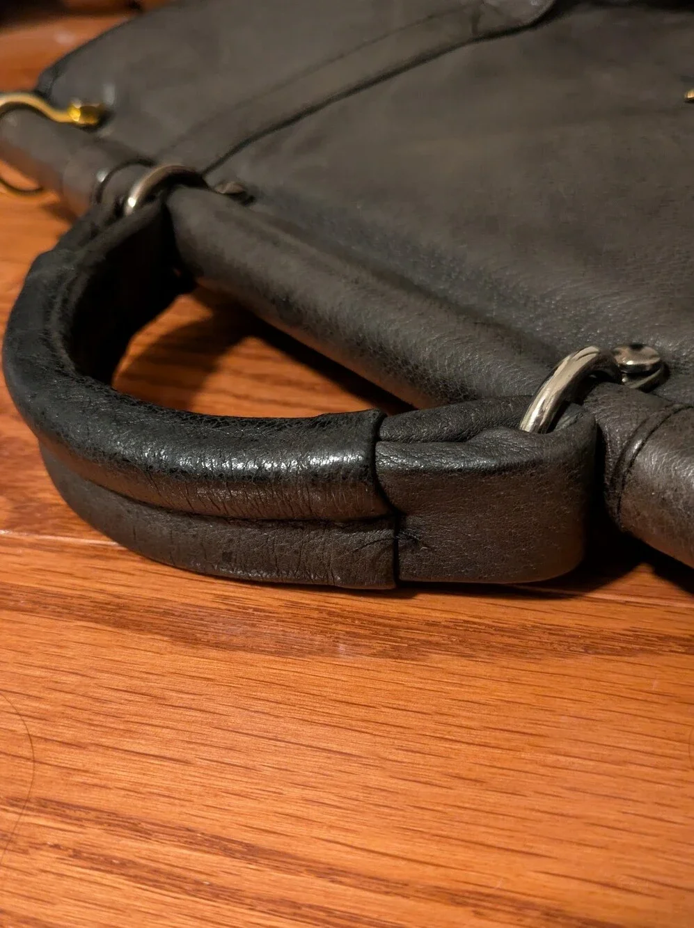Classic Black Leather Briefcase - Men Bags